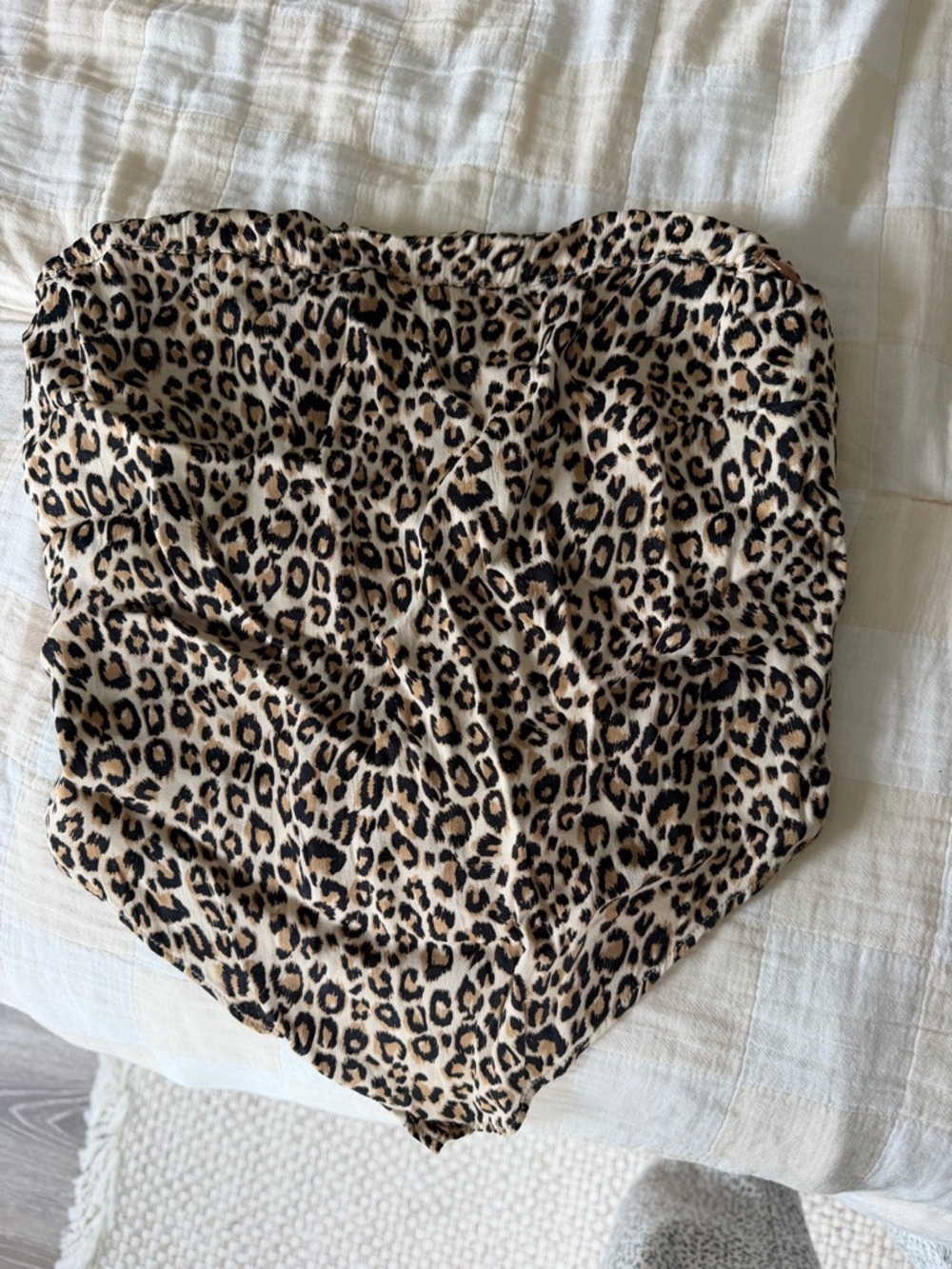Anthropologie Leopard Print Crop Top